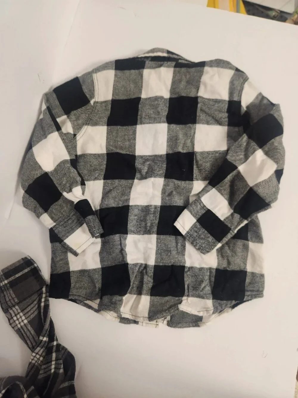 Flannel shirts lot of 2 toddler 3t black plaid